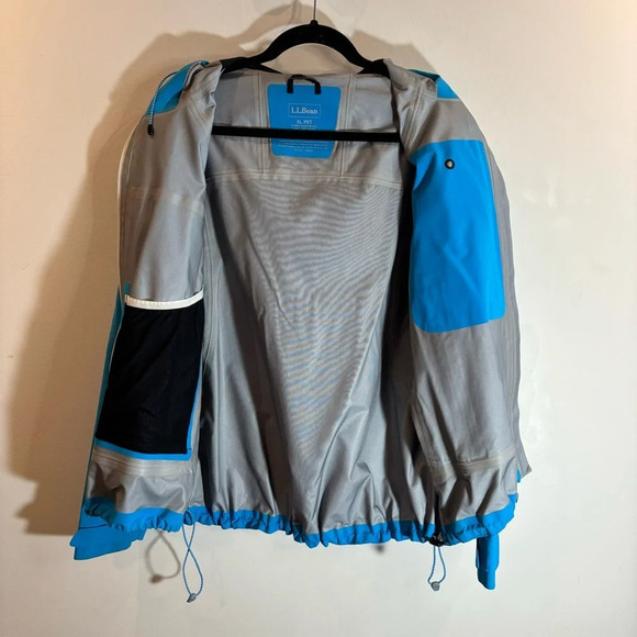 LAND’S END Sz XL Petite Zip Up Venting Drawstrings Hooded Windbreaker Jacket - Picture 12 of 14